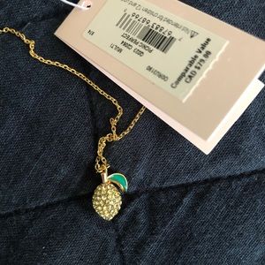 Kate Spade necklace, lemon, new, gold